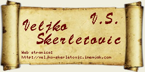 Veljko Skerletović vizit kartica